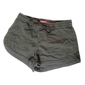 Union Bay Cargo Drawstring Green Soft Shorts XS Gorpcore Military Utility Boho